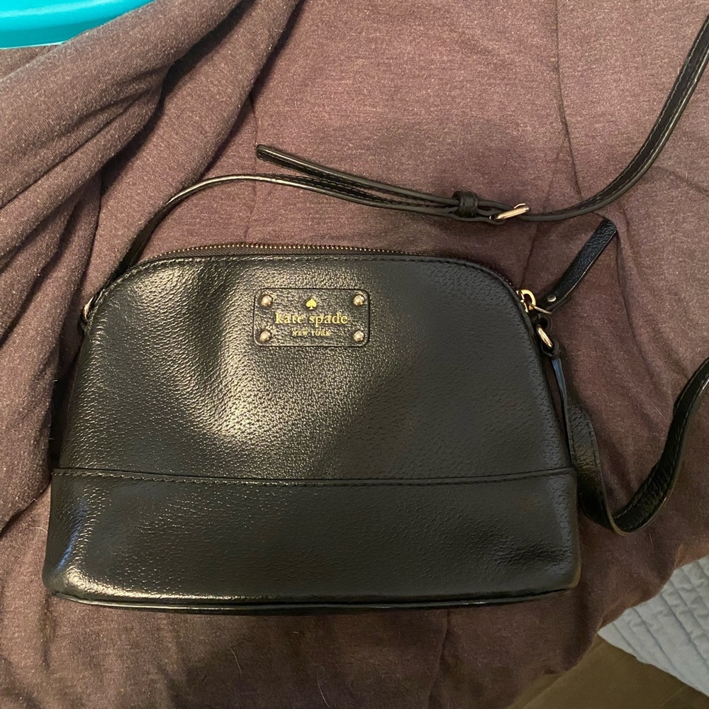 Kate Spade Black Pebbled Leather Crossbody Bag